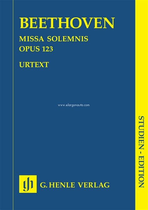 Partituras y ediciones críticas Missa solemnis D dur Opus 123 Missa