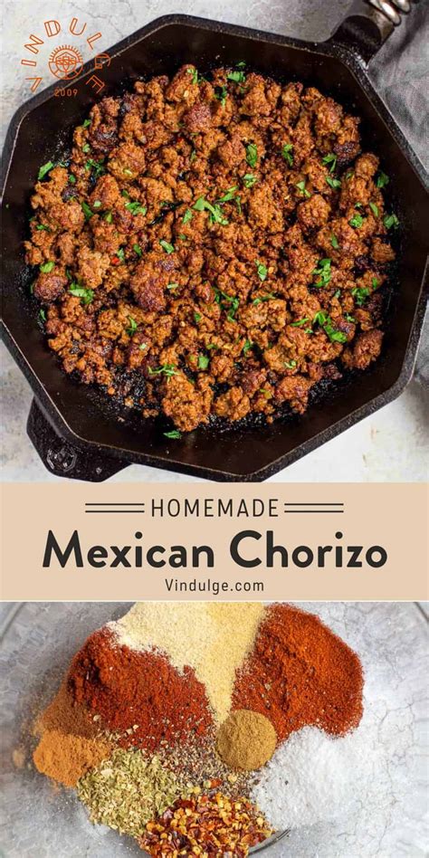 Homemade Mexican Chorizo Recipe Vindulge