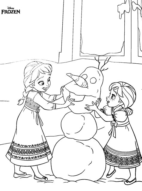 Frozen Anna Elsa Olaf Coloring Page Olaf Coloring Pages Elsa Olaf