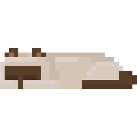 Pixel Art Sleeping Burmese Cat Character 27517552 Png