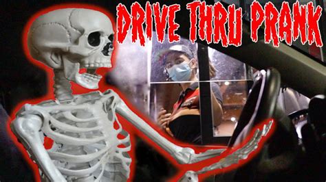 Skeleton Drive Thru Prank Youtube