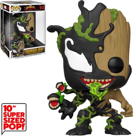 Boneco Funko Pop Marvel Spider Man Maximum Super Sized 10 Venomized Groot 601 Em Promoção Na