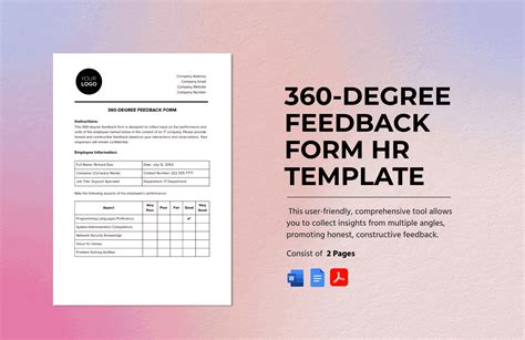 360-Degree Feedback Form HR Template in Portable Documents, GDocsLink ...