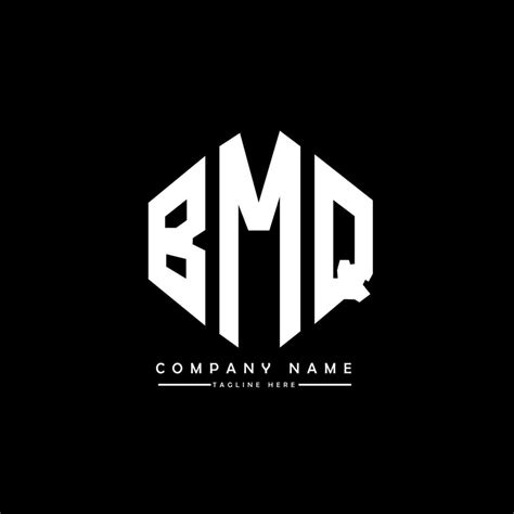 BMQ letter logo design with polygon shape. BMQ polygon and cube shape ...