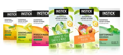 INSTICK 6 er Bundle zuckerfreies Instant Getränkepulver in vielen Sorten