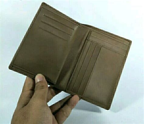 Jual Dompet Pria Bahan Kulit Sapi Model Berdiri Warna Cokelat