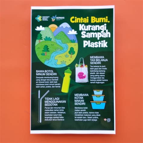 Jual Poster Edukasi Kurangi Sampah Plastik Poster Cinta Lingkungan