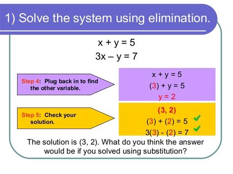 8 Solving Systems Of Linear Equations By Adding Or Subtracting