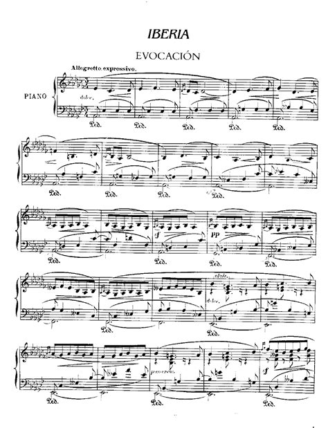 Albéniz Isaac Iberia T 105 for Piano Free Sheet music for Piano