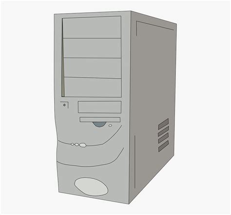 Cpu Png Black And White Old Computer Case Png Transparent Png