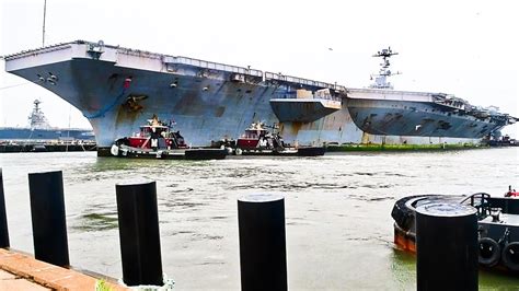 Unbelievably Big Aircraft Carrier Docking Video Nimitz Class Aircraft