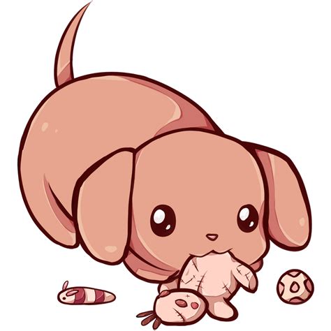 Kawaii dachshund by Dessineka on DeviantArt