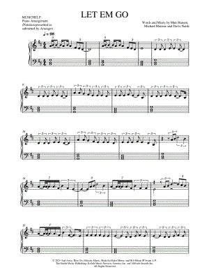 Let Em Go Sheet Music Arrangement Available Instantly Musicnotes