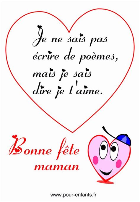 Texte court pour la fête des mères fête des mamans Je ne sais pas