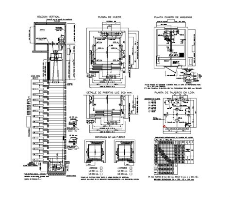 Detail Drawing Of The Types Of Elevator In Dwg Autocad File Cadbull