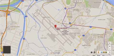 Detail Gimpo International Airport Seoul Location Map