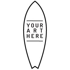 Fish Surfboard Outline - Kremi Png