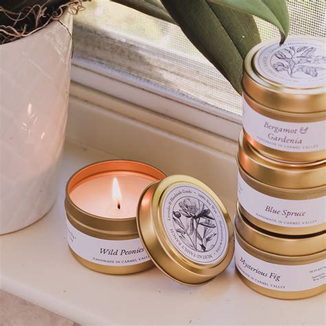 Natural Soy Wax Candles 4 Oz Soy Candle Tin Hand Poured Soy Etsy