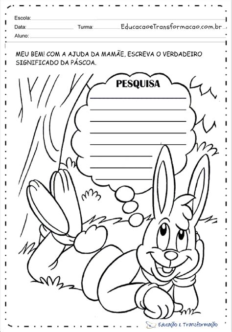 Atividade Sobre O Verdadeiro Sentido Da Pascoa