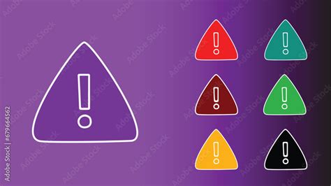 Danger Warning Icon Set Vector Exclamation Mark Of Warning Attention Icon Alert Triangle Warn