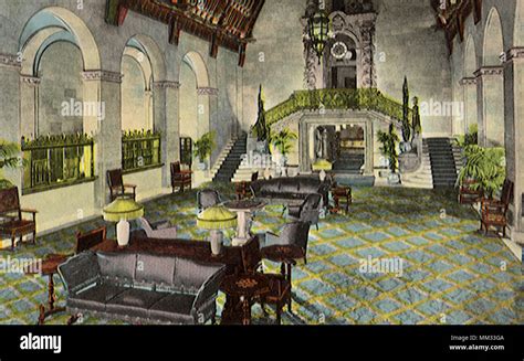 Lobby At The Biltmore Hotel Los Angeles 1910 Stock Photo Alamy