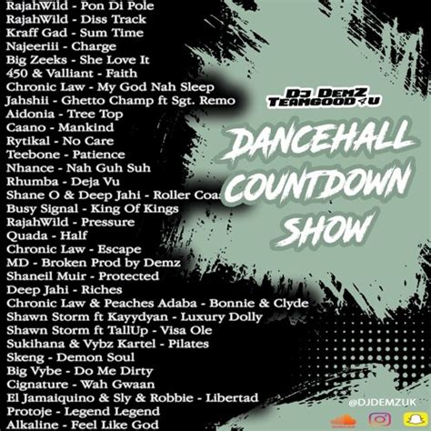 Stream Dancehall Countdown 8 3 24 Rajahwild Pon Di Pole Top 5