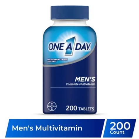 One A Day Men S Complete Multivitamin Tablets 200 Ct King Soopers