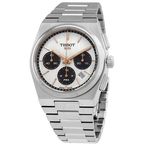 Tissot Prx Chronograph Automatic White Dial Men S Watch T