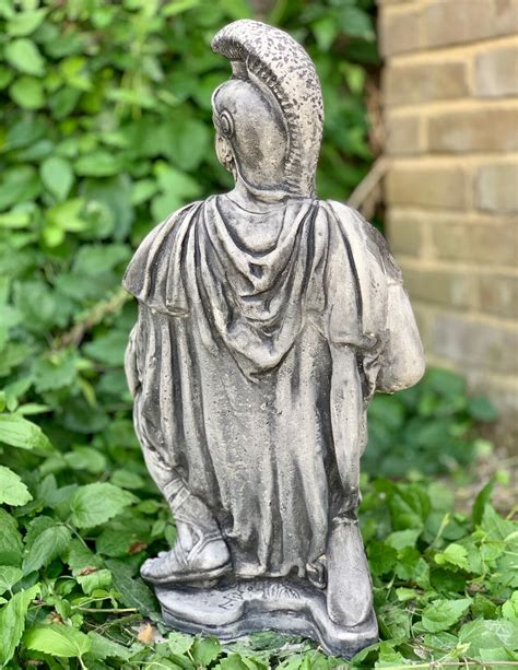 Stone Roman Soldier Figure Concrete Soldier Silhouette Ancient Soldier