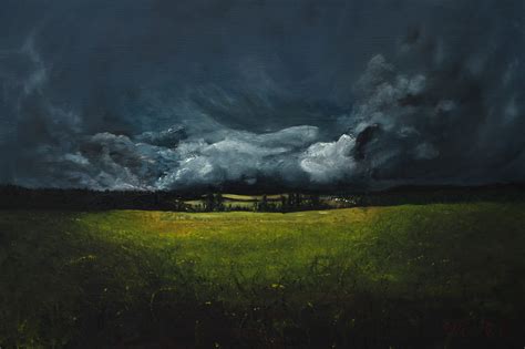 Dunkle Wolken | Landschaftsbilder | Foto als Gemälde, Ölbild nach Foto