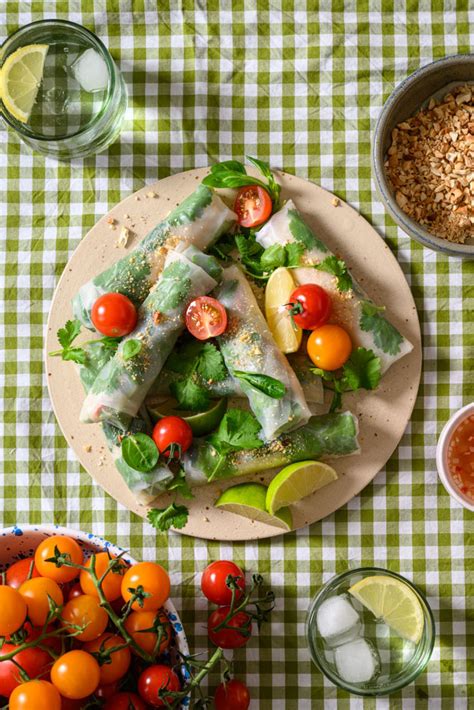 Fresh Naked Vietnamese Summer Rolls With A Zingy Dipping Sauce Recipe