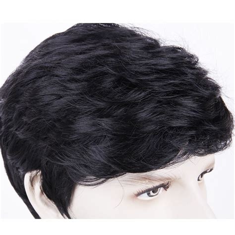 Wig For Man Short Curly Hair Wigs Black Natural Wigs Etsy