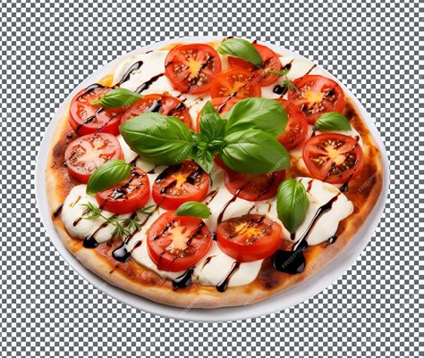 Premium Psd Yummy And Delicious Light Pizza Tomato Slices Isolated On