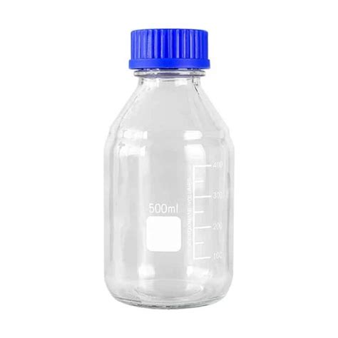 Laboratory Bottles 500ml With Blue Screw Cap Chemical Plus