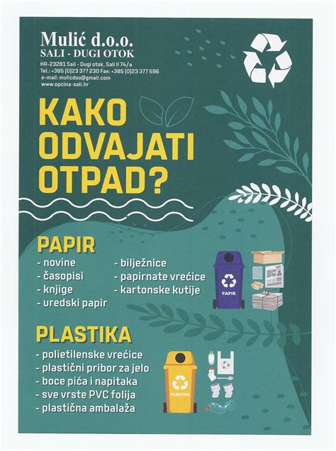 Edukativno Informativni Letak Kako Odvajati Otpad Op Ina Sali