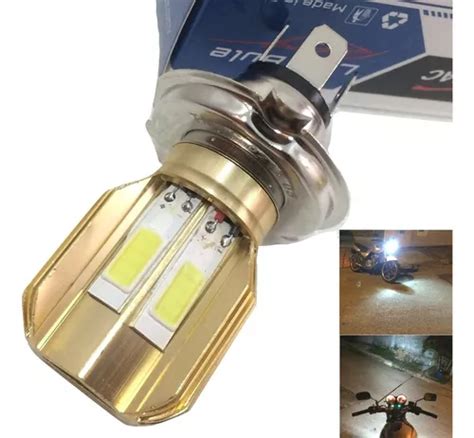 Lampada Led H4 Moto 6500k Farol Efeito Xenon Super Branca 3d MercadoLivre