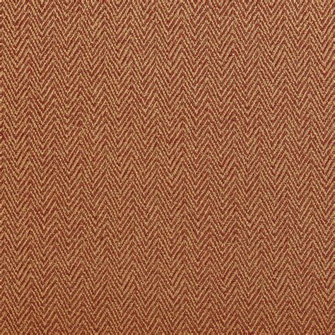 Orange And Gold Small Herringbone Chevron Upholstery Fabric By The Yard