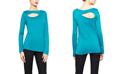 Cable And Gauge Long Sleeve Cutout Tee Groupon