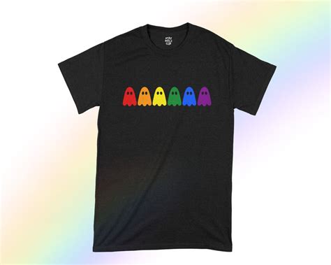 GHOUL PRIDE SHIRT Rainbow Gay Pride Shirt Spooky Gay Ghosts Lgbt Halloween Themed Pride Gift
