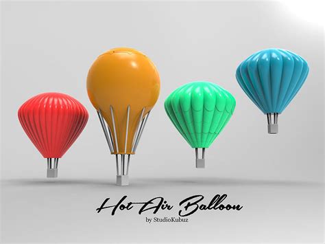 Printable Hot Air Balloons 3D Model 3D Printable CGTrader