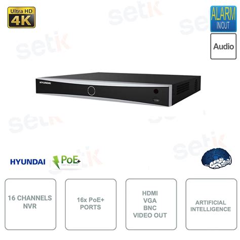 HYU 971 NVR IP POE With 16 Channels POS Artificial Intelligence