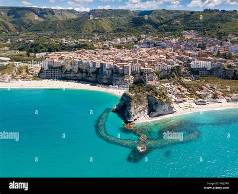 Aerial View Of Beautiful Town Of Tropea Province Of Vibo Valentia