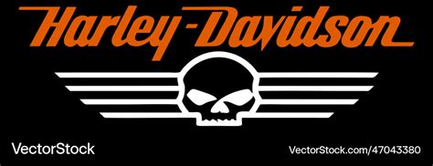 Harley Davidson Skull Logo Royalty Free Vector Image