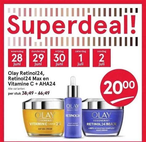 Olay Retinol Max En Vitamine C Aha Aanbieding Bij Etos Folders Nl