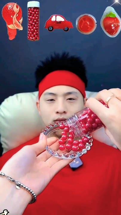 Red 🍒 Emojis Eating Asmr Shorts Mukbang Food Chocolate Icecream