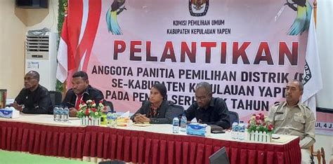 Pemilu Serentak Ketua Kpu Yapen Pimpin Pengambilan Sumpah Janji