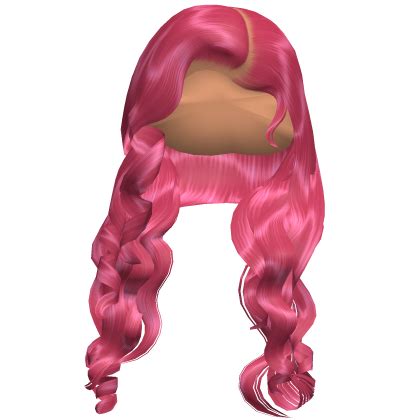 Wispy Curly Lush Side Part Hot Pink Roblox