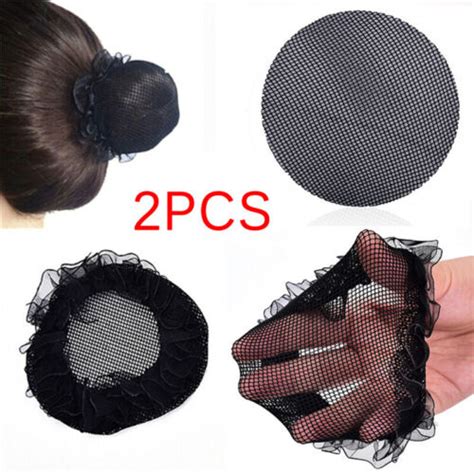 Pcs Women Ballet Dance Skating Snoods Hair Net Bun Cover Black Nylon