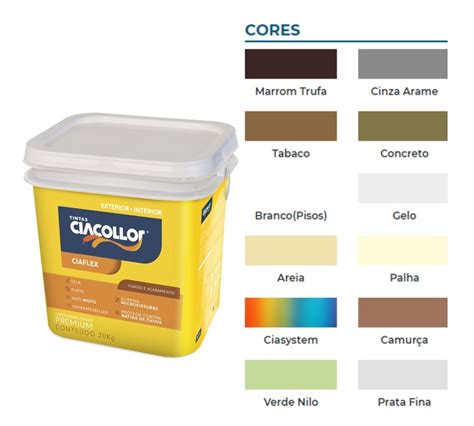 Ciaflex Tinta Emborrachada Branco 18 Kg Cores Parcelamento Sem Juros