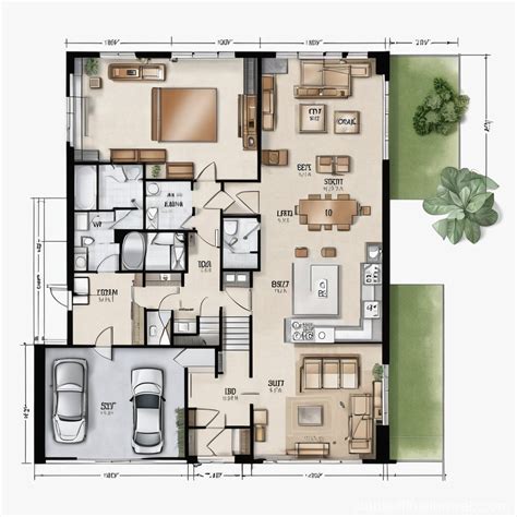 detailed residential floor plan stable diffusion
